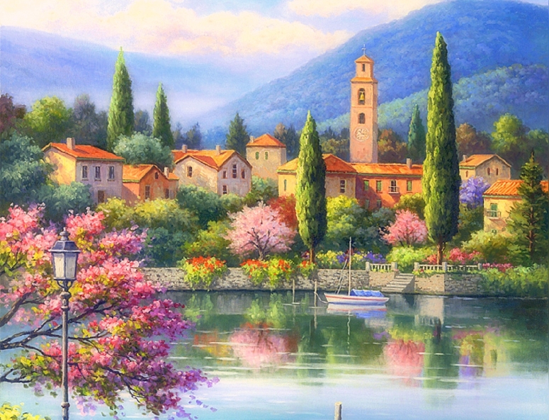 other-village-lake-afternoon-clock-tower-attractions-dreams-paintings-lakes-villages-colors-boats-architecture-landscapes-beautiful-lakeside-love-seasons-free-wallpapers.jpg